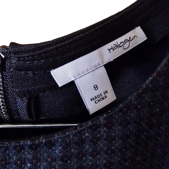 Halogen Black / Grey Jumper Dress, Sz 8 - Picture 3 of 3